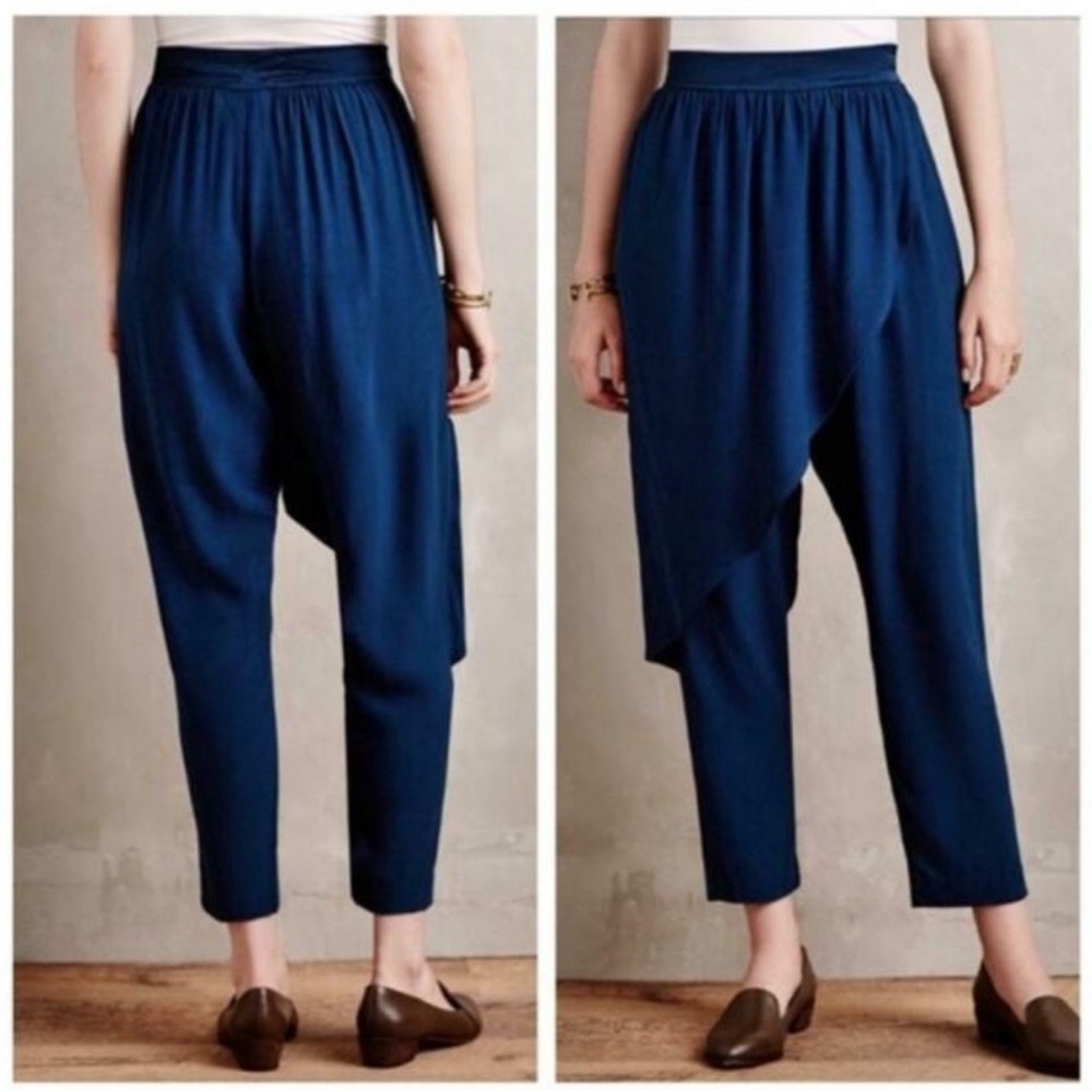 Anthropologie Corey Lynn Calter Angelica Harem Pants Size  2 Teal Blue Trouser